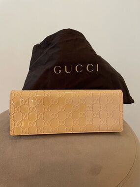 Gucci Guccissima Patent Leather Wallet w/ Dust Bag